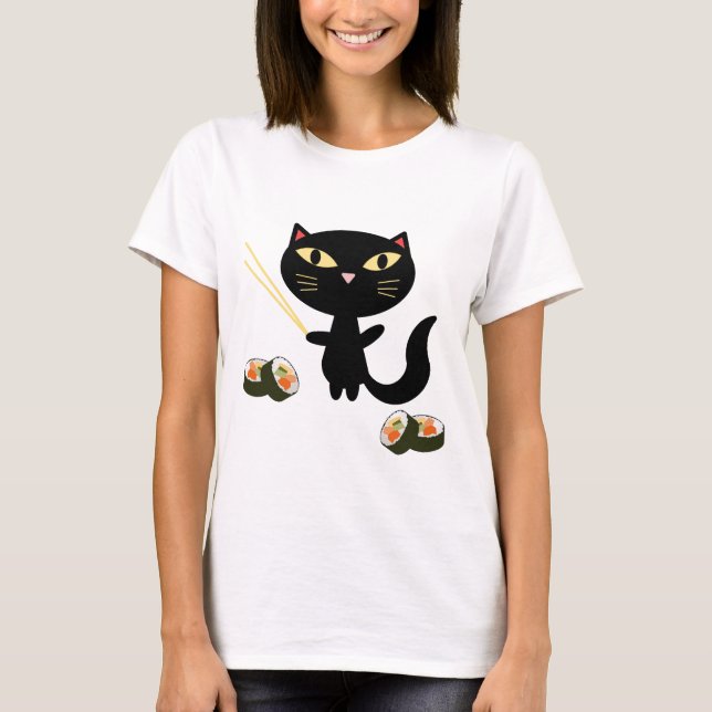 Sushi-Katze T-Shirt (Vorderseite)