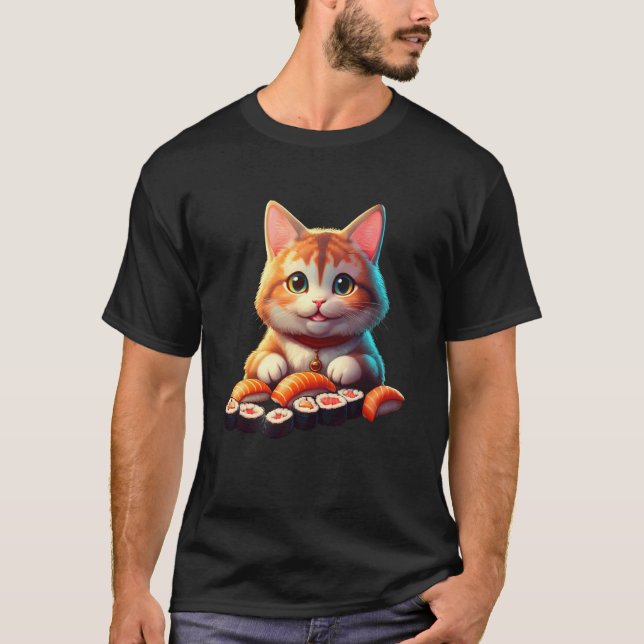 Sushi Katze T-Shirt (Vorderseite)