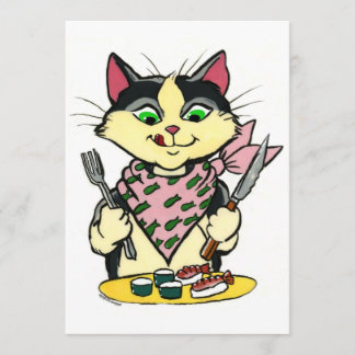 Sushi-Katzen-Einladung Einladung