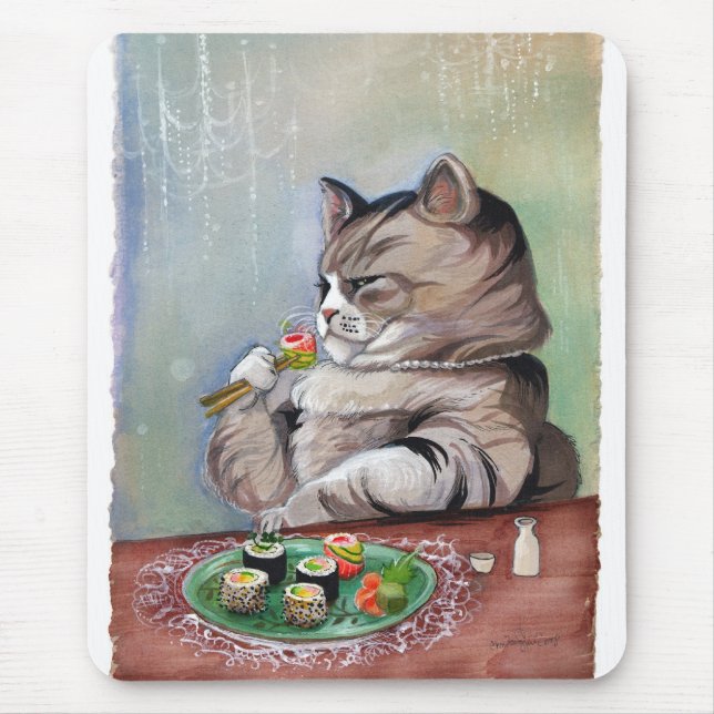 Sushi-Katzen-extravagantes Fest Mousepad (Vorne)
