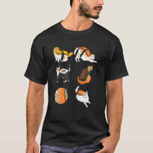 Sushi-Katzen Japanische Küche Asiatischer Fisch La T-Shirt