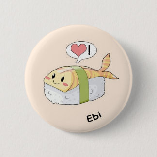 Sushi kawaii button