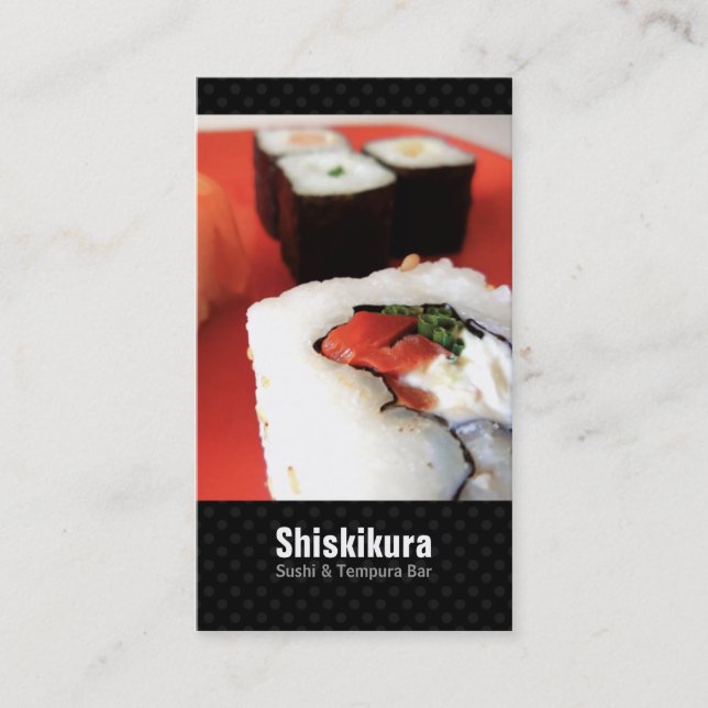 Sushi Koch Japanischer Catering Visitenkarten Visitenkarte (Vorderseite)