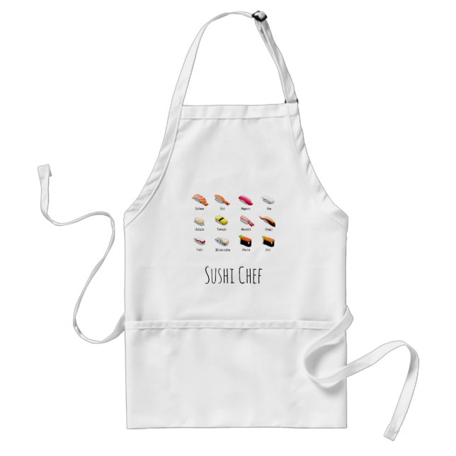Sushi Koch Japanischer Koch-Sushi-Diagramm Schürze (Vorne)