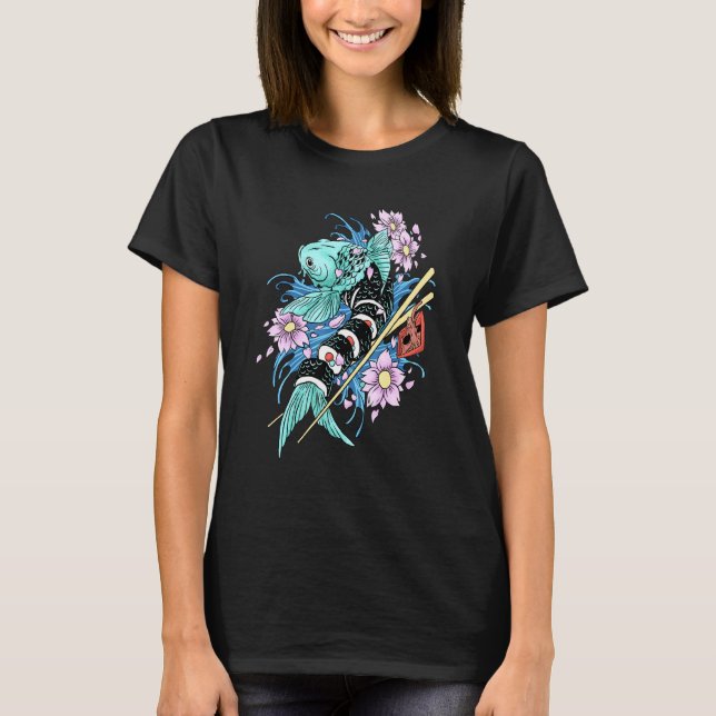 Sushi Koi Fisch T-Shirt (Vorderseite)