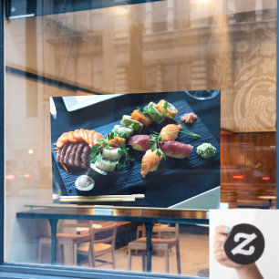 Sushi Lachs Japanisch Japanische Küche Fisch Fensteraufkleber