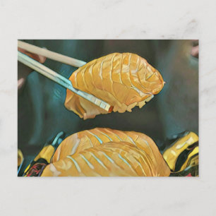 Sushi-Liebhaber asiatischer Küche Postkarte