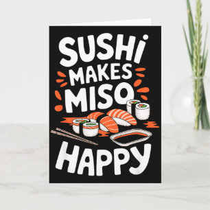 Sushi-Liebhaber Sushi macht Miso glücklich, japani Karte