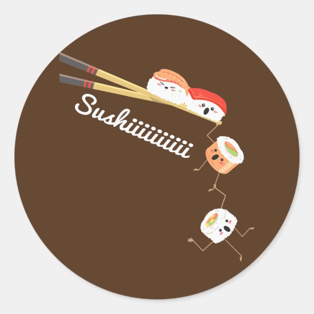 Sushi Lover Japan Lover Japanese Cuisine Chef Runder Aufkleber (Vorderseite)