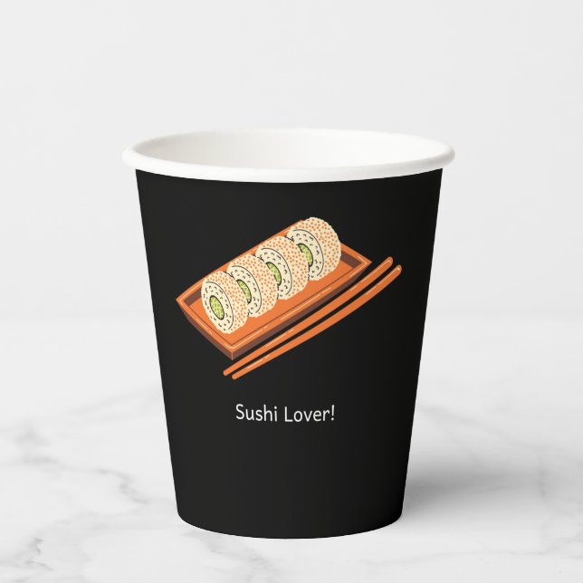 Sushi Lover Pappbecher (Vorderseite)