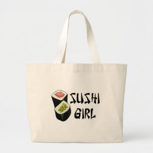 Sushi-Mädchen-Tasche Jumbo Stoffbeutel