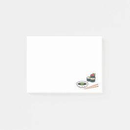Sushi-Mahlzeit-Post-Itanmerkungen Post-it Klebezettel