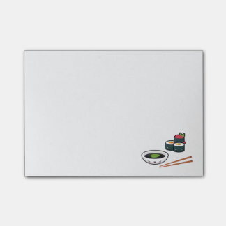 Sushi-Mahlzeit-Post-Itanmerkungen Post-it Klebezettel