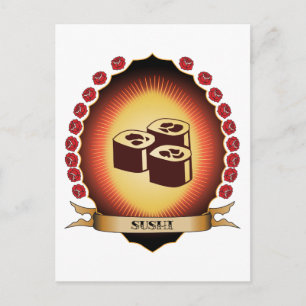 Sushi Mandorla Postkarte