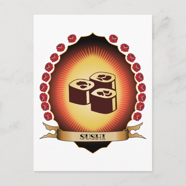 Sushi Mandorla Postkarte (Vorderseite)