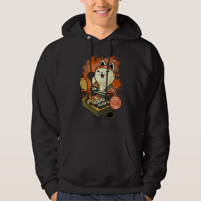 Sushi Master Cat Sweatshirt (Vorderseite)