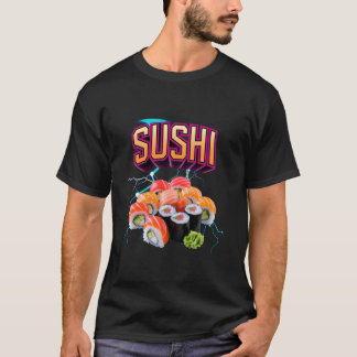 Sushi Meme Bootleg Rap Stil 90er Vintage Lustig T-Shirt