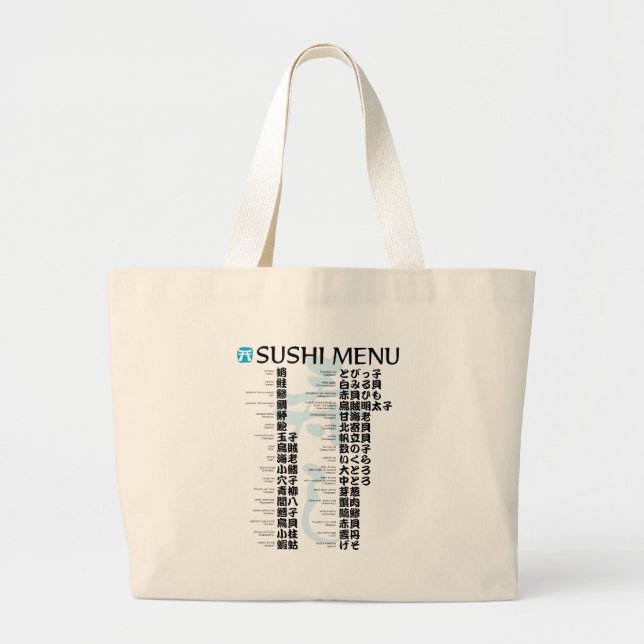 Sushi menu-Jpanese Jumbo Stoffbeutel (Vorne)
