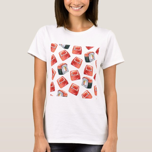 Sushi mit Lachs - Syake-maki T-Shirt (Vorderseite)