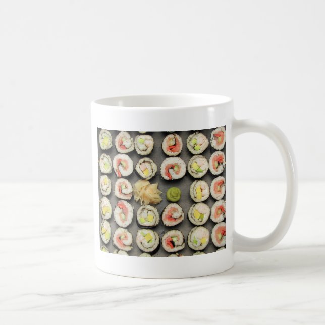 Sushi mit Wasabi und Ginger Kaffeetasse (Rechts)
