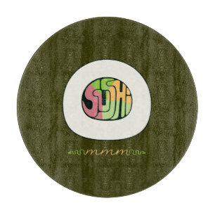 Sushi mmm Glasschneidplatte Schneidebrett