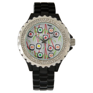 Sushi-Muster Armbanduhr