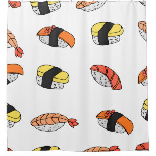 Sushi-Muster Duschvorhang