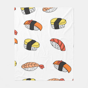 Sushi-Muster Fleecedecke