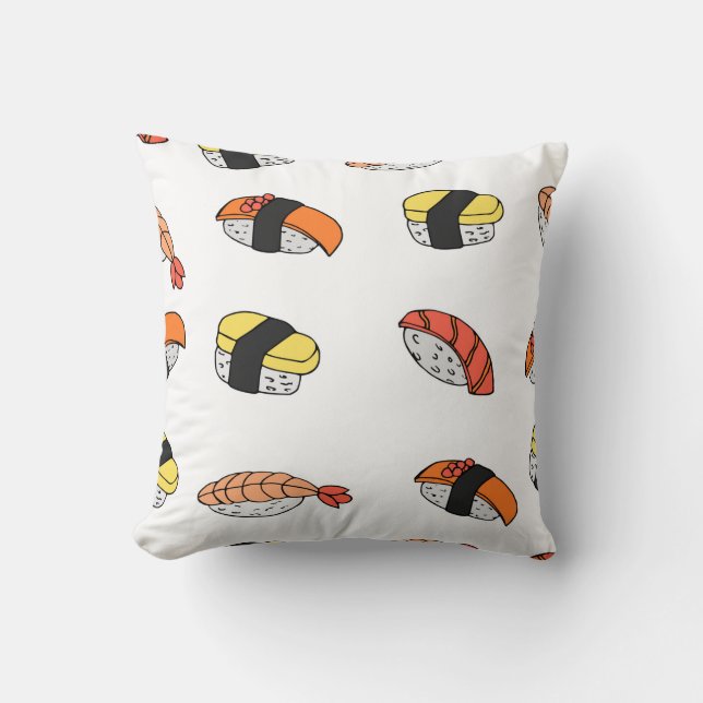Sushi-Muster Kissen (Vorderseite)