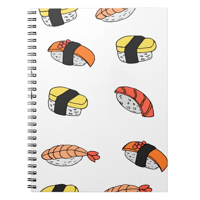 Sushi-Muster Notizblock (Vorderseite)