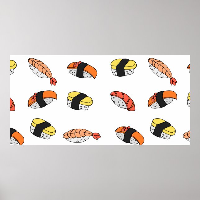Sushi-Muster Poster (Vorne)