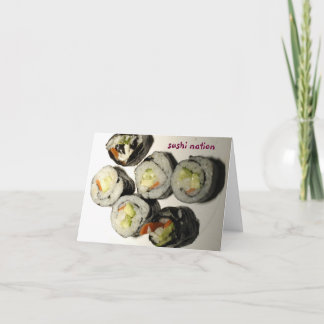 Sushi-Nations-Gruß-Karte Karte
