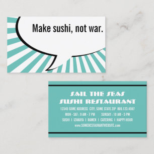 Sushi nicht Krieg machen Visitenkarte