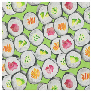 Sushi niedlich lustige Wasserfarbe wasabi Stoff