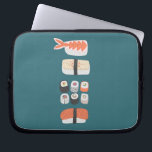 Sushi Nigeria Maki Roll Laptopschutzhülle<br><div class="desc">Spaß an japanischer Sushi-Küche auf tiefgrünem Hintergrund.</div>