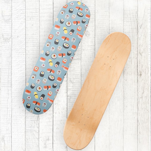 Sushi Nigeria Maki Roll Skateboard (Sushi Japanese food art skateboard)