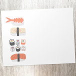 Sushi Nigiri Maki Roll Japanisch Art Food Notizblock<br><div class="desc">Ein Stapel köstlicher Sushi aus Japan. Das macht Ihre Schreibwaren fabelhafter. Originelle Kunst von Nic Squirrell.</div>