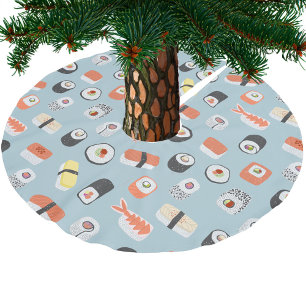Sushi Nigiri Maki Roll Pattern Polyester Weihnachtsbaumdecke