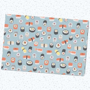 Sushi Nigiri Maki Roll Pattern Seidenpapier
