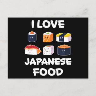 Sushi Nudeln Anime Manga Lustig Japan Otaku Outfit Postkarte