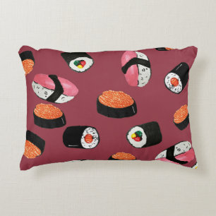 Sushi Onigiri Rolls: Nahtlose Illustration Dekokissen