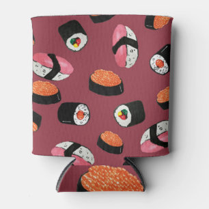 Sushi Onigiri Rolls: Nahtlose Illustration Dosenkühler