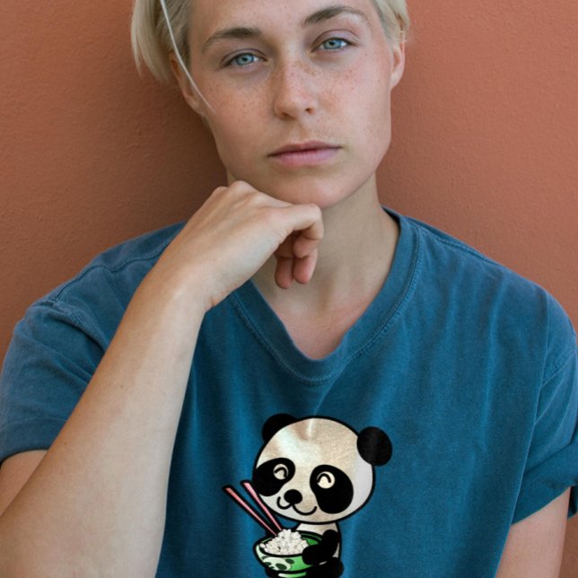 SUSHI PANDA BEAR NIEDLICHE FRAUEN T - SHIRT (Von Creator hochgeladen)