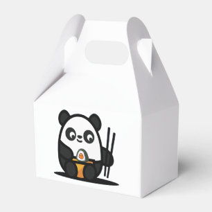 Sushi Panda Paper Bevorzugung Box, Ausnehmen 2x2x2 Geschenkschachtel