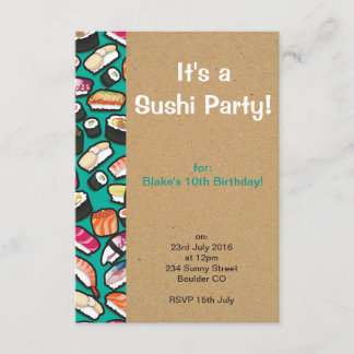 Sushi-Party Einladung