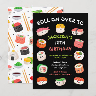 Sushi Party - Einladung zum Geburtstag