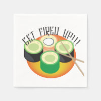Sushi Party Hibachi Cucumber Chopsticks Pattern