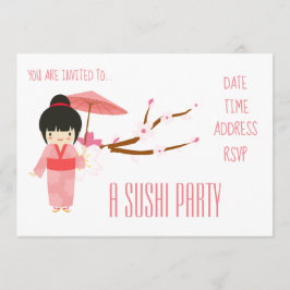 Sushi Party Japanisches Party Einladung