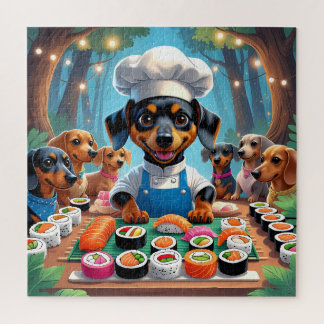 "Sushi Party mit Dackeln - Niedlicher Koch Dog Puz