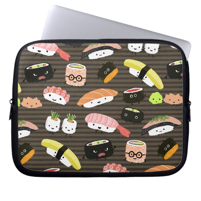 Sushi Party - Sushi Rolls, Sashimi, Wasabi, Ginger Laptopschutzhülle (Vorderseite)
